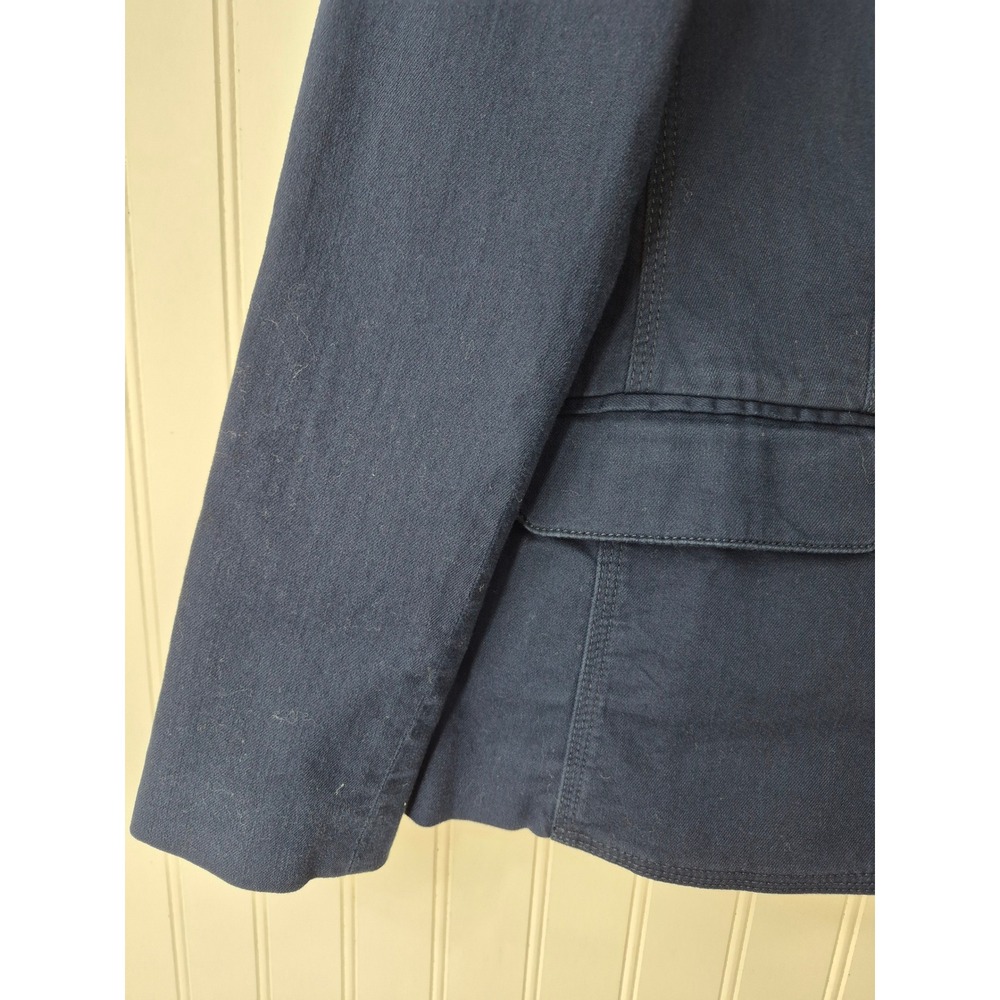 NWT LL Bean Bridgton Blazer Navy Twill Canvas Cotton Stretch 
Large  Nautical - Picture 5 of 10